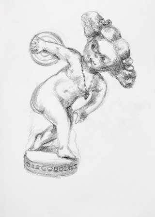 Discobolus, 
Pencil and graphite on paper
33 x 23.5 cm